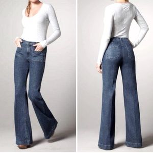 J Brand High waisted wide leg jeans